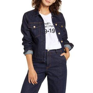 NWT Nobody Denim Francoise Denim Trucker Jean Jacket Luna Blue Medium